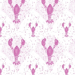 Deep Blue Ocean  monochrome - Lobster Large Scale PINK