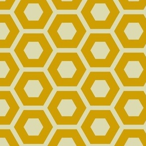 Hexagons Yellow Ochre