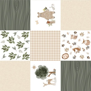 Woodland Meadows Patchwork / Gender Neutral Rotated