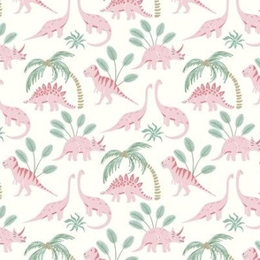 nursery dinosaurs/soft pink/small