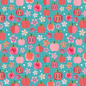 Pink Lady Apple Blossom - Teal