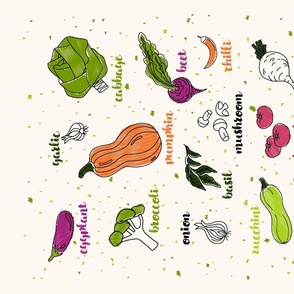 Vegetables with names