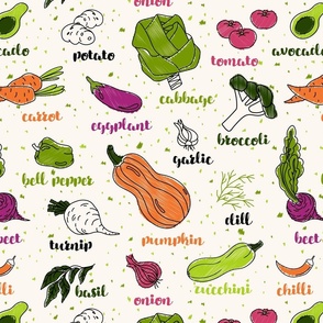 Drawn Vegetables