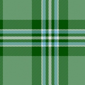 Picnic Blanket Plaid in Green and Sky Blue