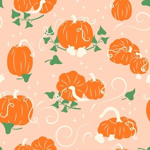 Magical Pumpkin Patch - Peach and Orange LG