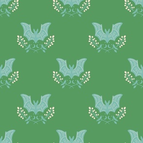 Whimsy Bats - Green and Aqua LG