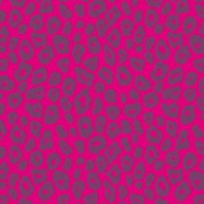 Modern Leopard Print In Magenta And Charcoal