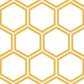 FS Large Amber Honeycomb on White