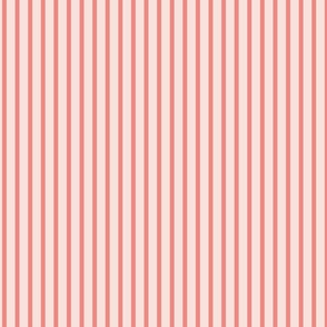 Pink Stripe on Cream - 1/2 inch