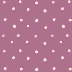 White Polka Dots On Purple 4x4 Nursery Polka Holiday Earth Tone Neutral Rustic