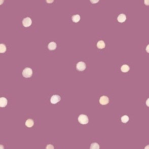 White Polka Dots On Purple 8x8 Nursery Polka Holiday Earth Tone Neutral Rustic