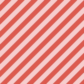 Thin-small-diagonal-geometric-vintage-pale-rose-pink-and-coral-red-stripes-XL-jumbo