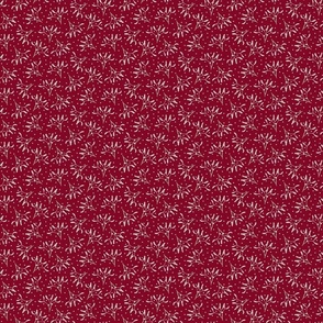 (S) Watercolour mistletoe on cranberry red  naturalchristmascc small 3 inch 