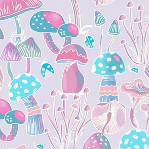 Mushrooms Collection - Cute pastels - S 