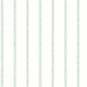 medium - Grandmillenial minimalistic wavy vertical lines - azure blue and green on off white