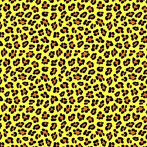 Neon Leopard - Micro - Bright Lemon Yellow & Hot Hazard Orange - Florescent Fun