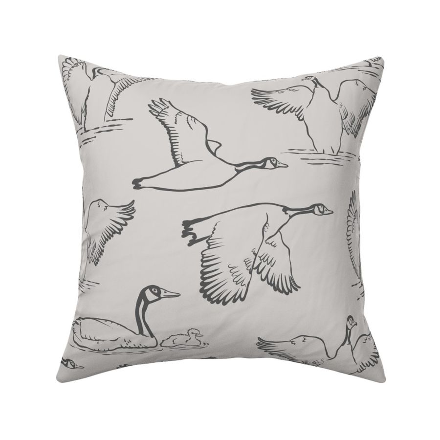 Inky Goose Pattern-Grey