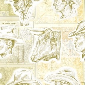 O'Cattle in Vintage-Film;  Wild West, Wyoming Cowboy, Montana Cowboy, Vintage Western, Wild West