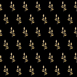 Black and Gold Leaves Gradient