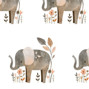 Adorable Elephant in Nature - Kids Room Decor