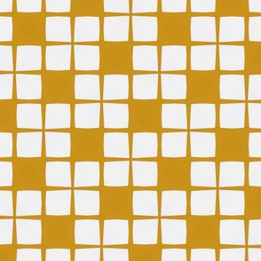 White and Orange Checkered Pattern
