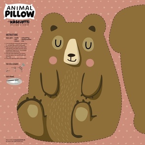 Bear Animal Pillow Cut and Sew