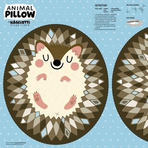Hedgehog Animal Pillow Cut and Sew