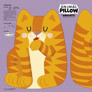 Cat Animal Pillow Cut and Sew