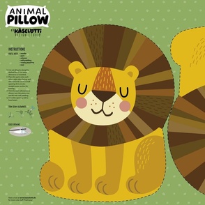 Lion Animal Pillow Cut and Sew