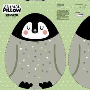 Penguin Animal Pillow Cut and Sew