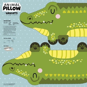 Crocodile Animal Pillow Cut and Sew