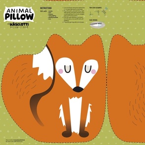 Fox Animal Pillow Cut and Sew