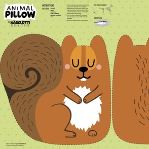 Squirrel Animal Pillow Cut and Sew