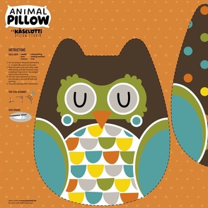 Owl Animal Pillow Cut and Sew