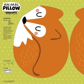 Sleeping Fox Animal Pillow Cut and Sew