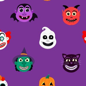 Halloween Headshots - Purple (large scale)