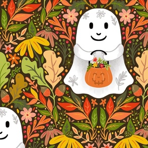 Trick or treat ghosts wallpaper scale