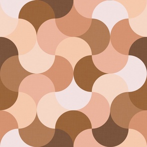 Geo ogee - linen multicolor neutral sand