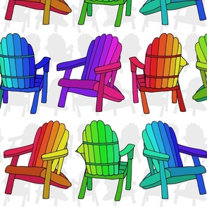 Rainbow Adirondack Chairs (large scale)   