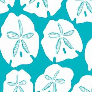 Simply Sand Dollars in turquoise green medium