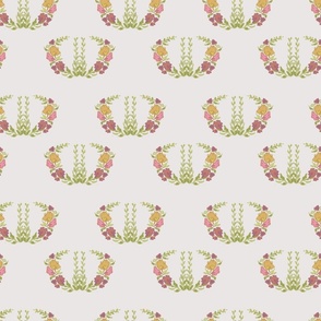 286-D-Floral Alphabet Pattern