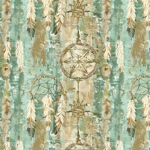 Teal and Tan Dreamcatchers