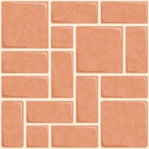 Block Brick Tile Dirty Peach