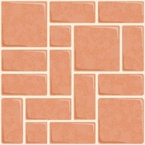 Block Brick Tile Dirty Peach