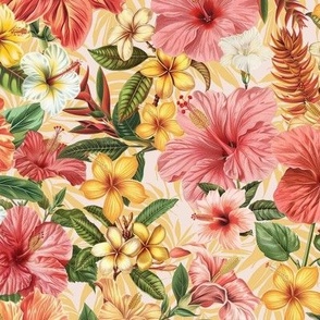 Hibiscus And Plumeria - tropical botanicals