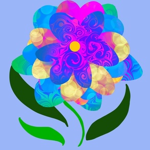 Hand Drawn Colorful Flower - JUMBO SCALE 