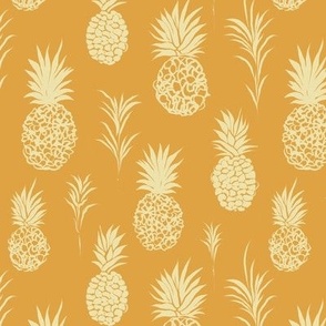 Yellow graphic pineapples