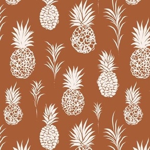 Terracotta & white graphic pineapples