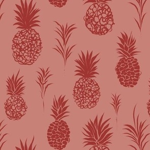 Pink & red graphic pineapples