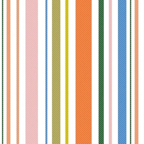 Bright Stripes, White Background